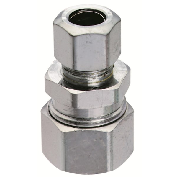 Plumb Pak Plumb Pak 1/2 in. Compression X 3/8 in. D Compression Brass Straight Connector PP80PCLF - main